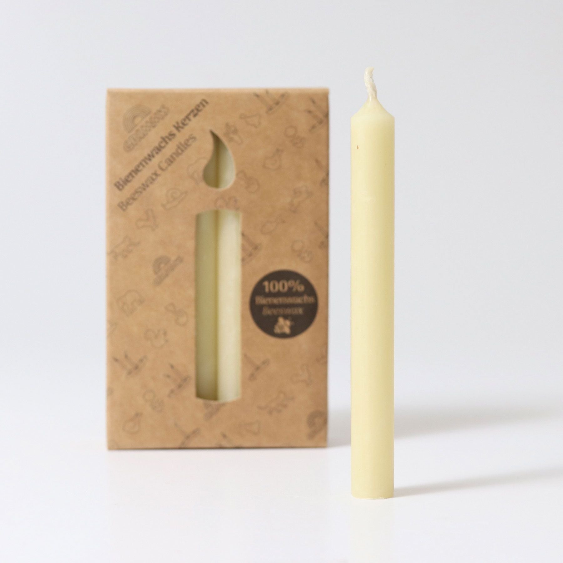 100% Beeswax Candles Creme - Individual Candle
