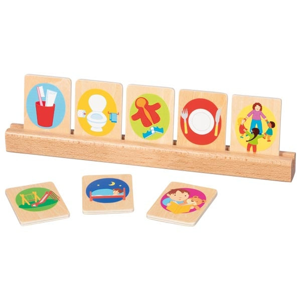 Daily Routine Cards for Children with Card Holder