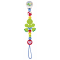 Colorful baby teether with a turtle design on a white background