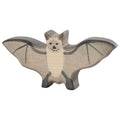 Wooden bat toy on a white background
