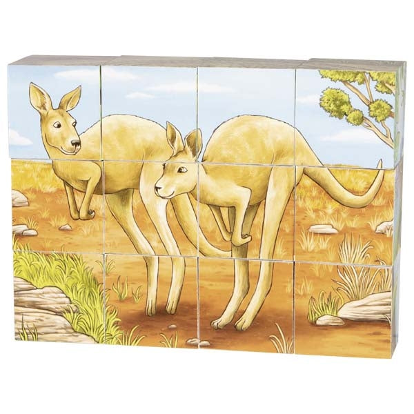 Decorative wall art with kangaroo design on a white background