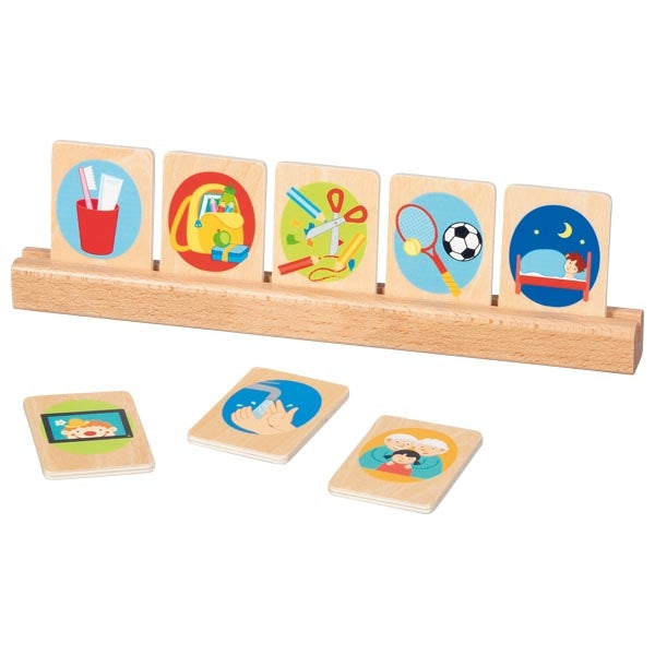 Daily Routine Cards for Children with Card Holder