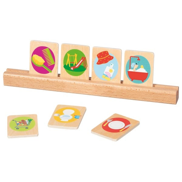 Daily Routine Cards for Children with Card Holder