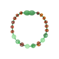 Amber Adult Bracelet with Gemstones - Cognac • Green