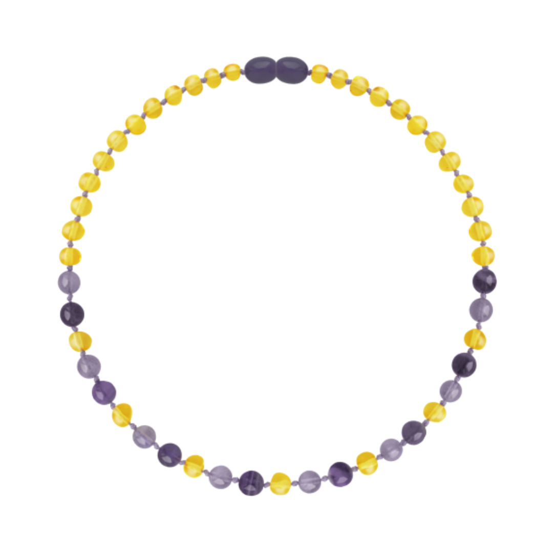 Amber Adult Necklace - Lemon • Amethyst • Jade