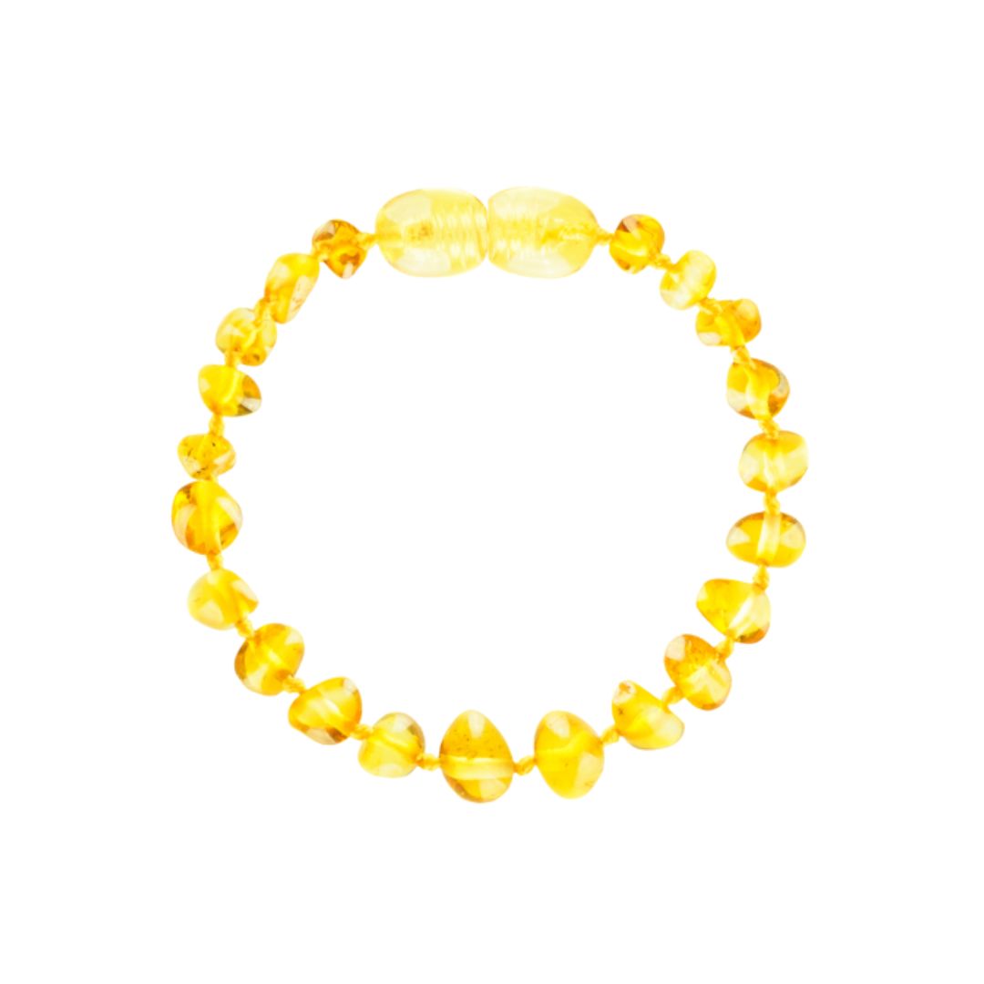 Amber Baby & Toddler Bracelet - Baroque Lemon