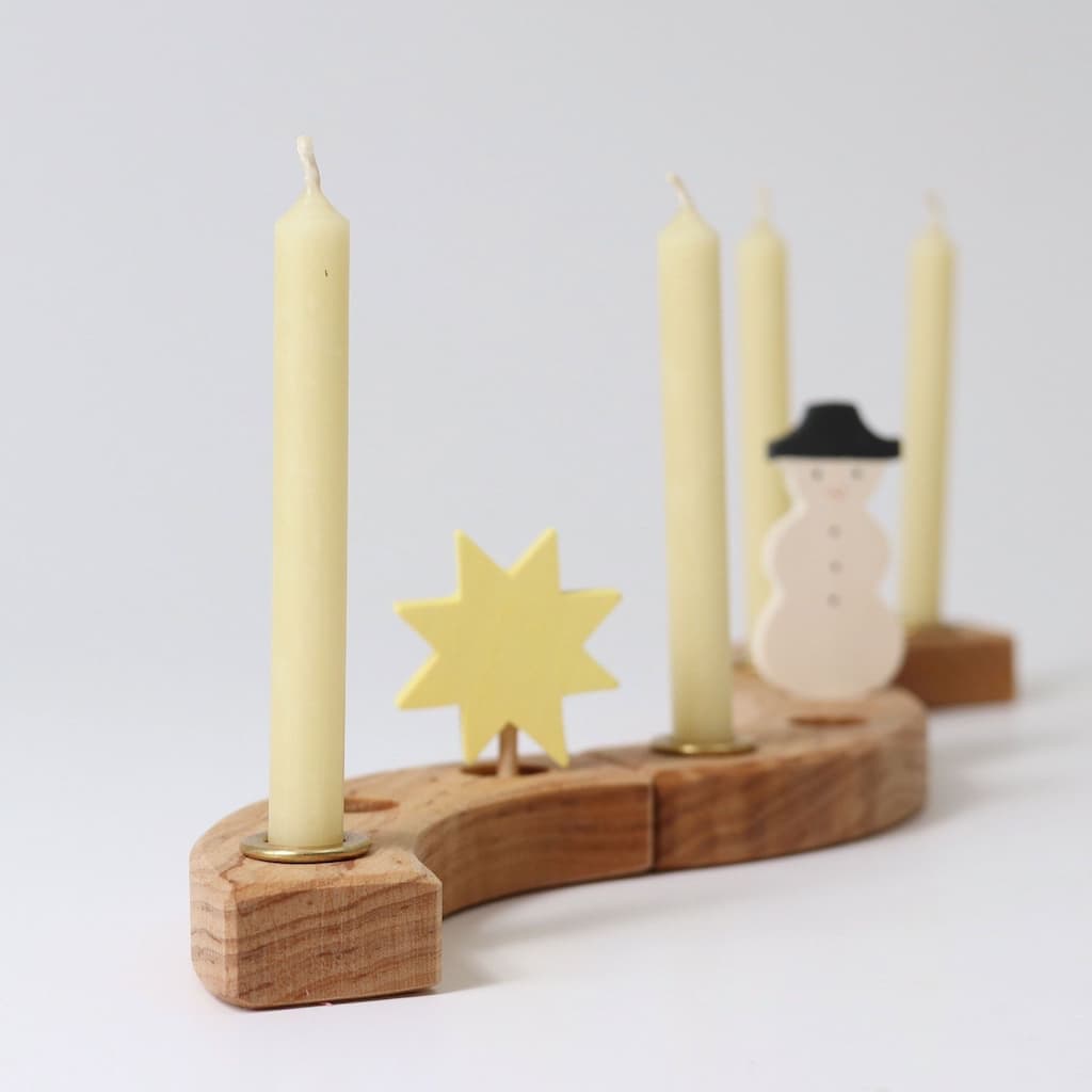 Grimms 100% Beeswax Candles Creme - 12 Candles