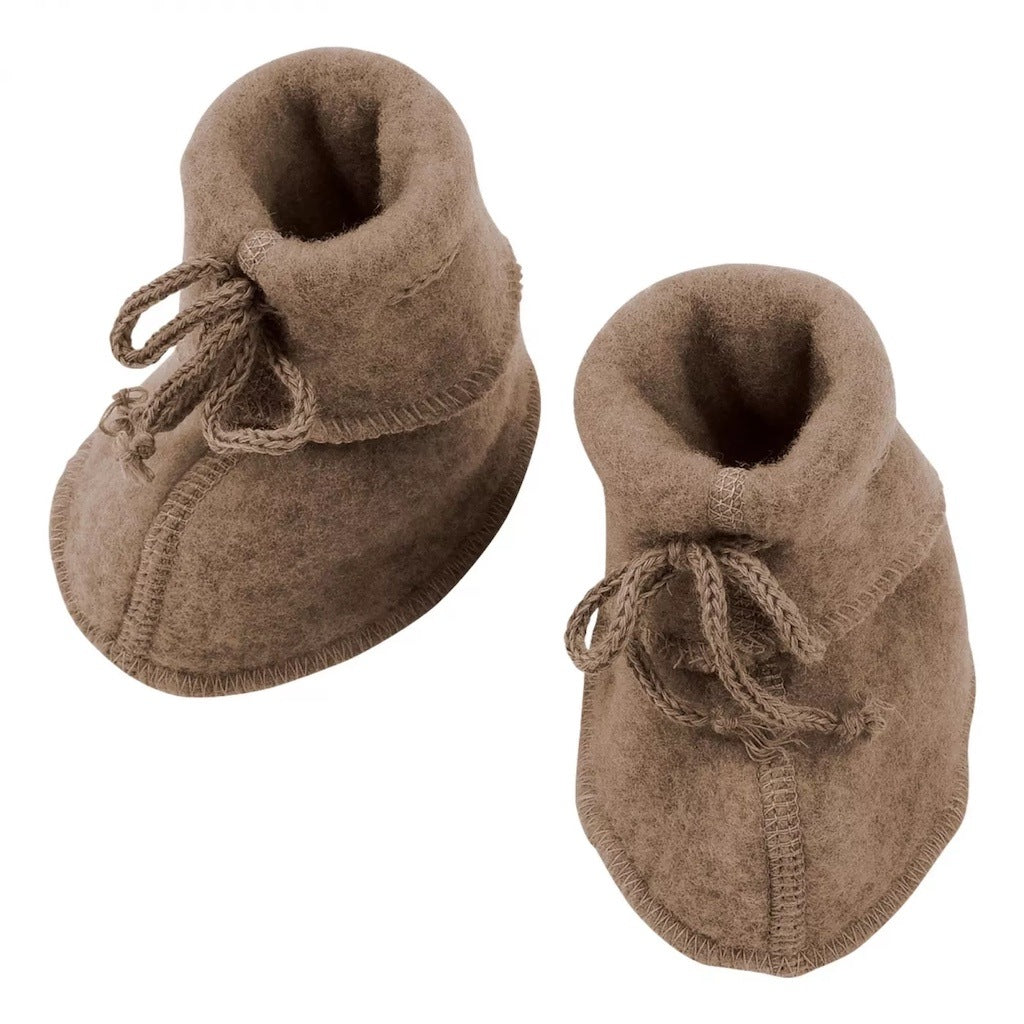 Wool Fleece Booties-Booties-Engel Natur-4046304232552-Walnut-0-3 Months-Stardust-Store