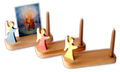 Wooden Angel Cardholder with Candleholder-Advent & Christmas-Stardust-Red-Stardust-Store