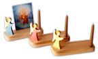 Wooden Angel Cardholder with Candleholder-Advent & Christmas-Stardust-Red-Stardust-Store