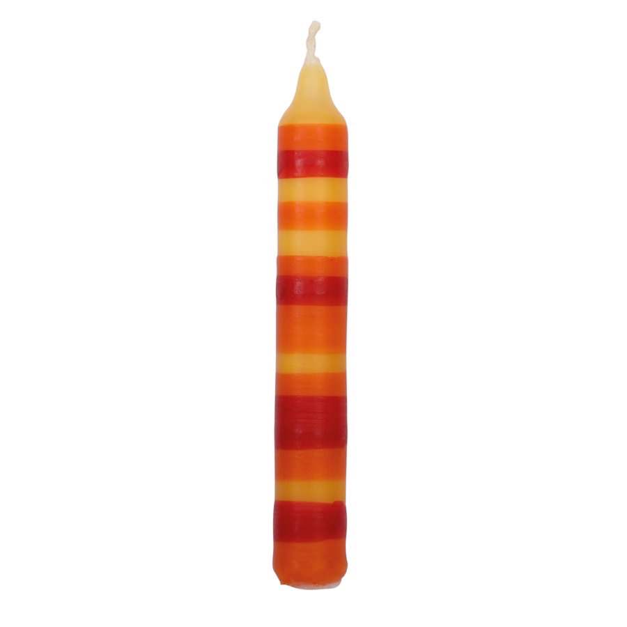 Birthday Candle - Orange and Yellow Striped-Birthday Candles-Glückskäfer--Stardust-Store