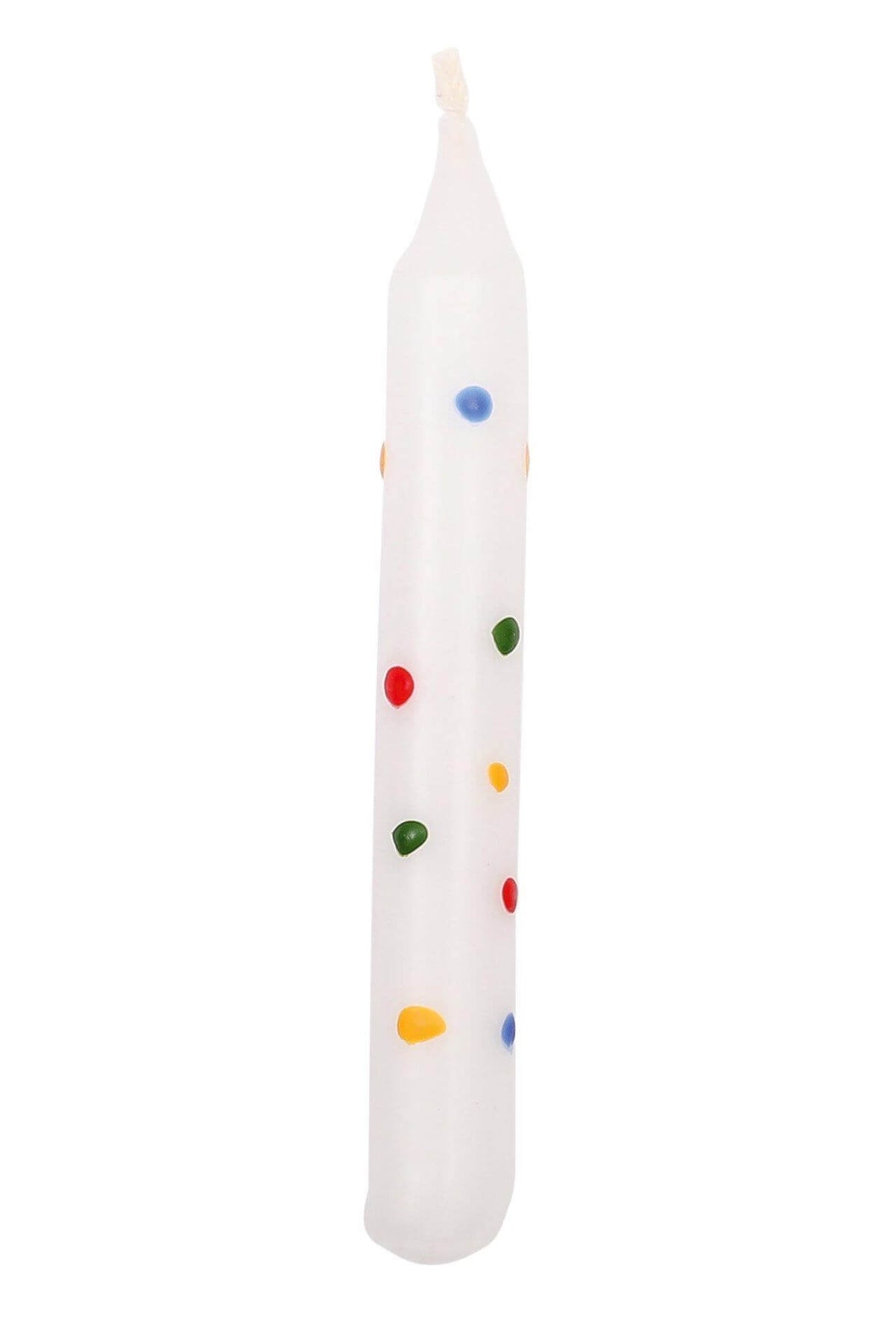 Birthday Candle - White with Polka Dots-Birthday Candles-Glückskäfer--Stardust-Store