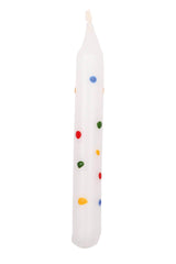 Birthday Candle - White with Polka Dots-Birthday Candles-Glückskäfer--Stardust-Store