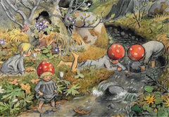 Elsa Beskow Children of the Forest - Postcard-Spring - Summer Postcards-Hjelms-7393182160420-Stardust-Store