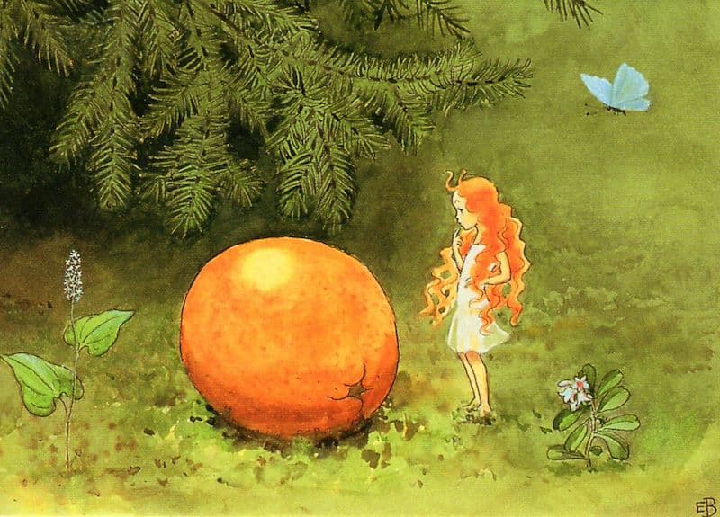 Elsa Beskow Sun Egg - Postcard-Spring - Summer Postcards-Hjelms-7393182169003-Stardust-Store