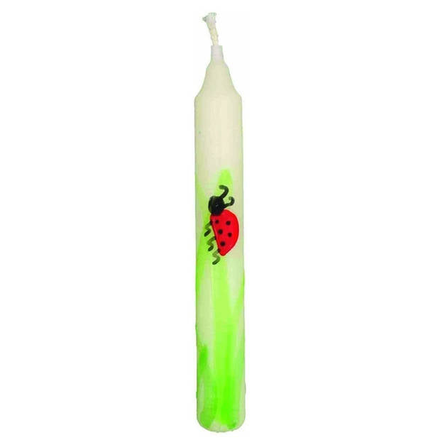 Birthday Candle - White with Lady Beetle-Birthday Candles-Glückskäfer--Stardust-Store